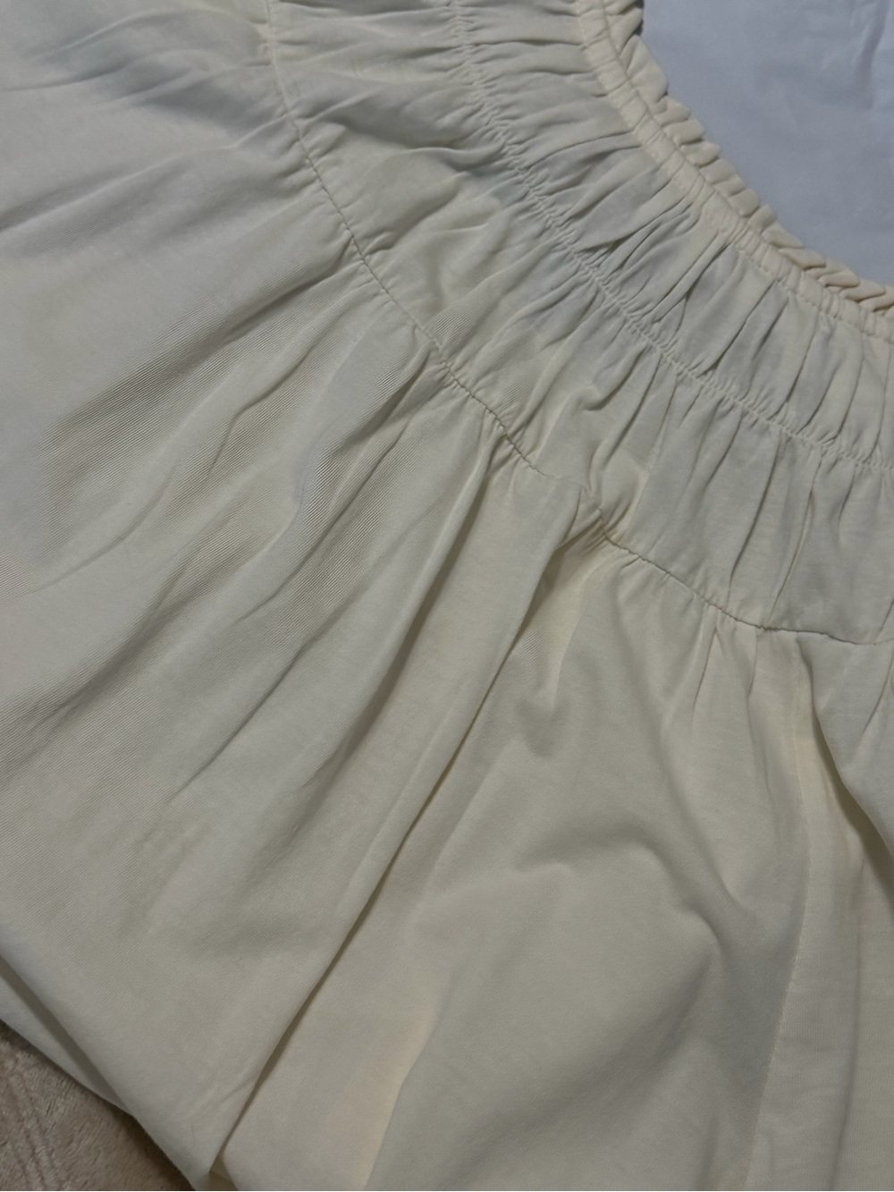 J. Crew Cream Smocked Yoke Short Sleeve Top nwot - Picture 8 of 8